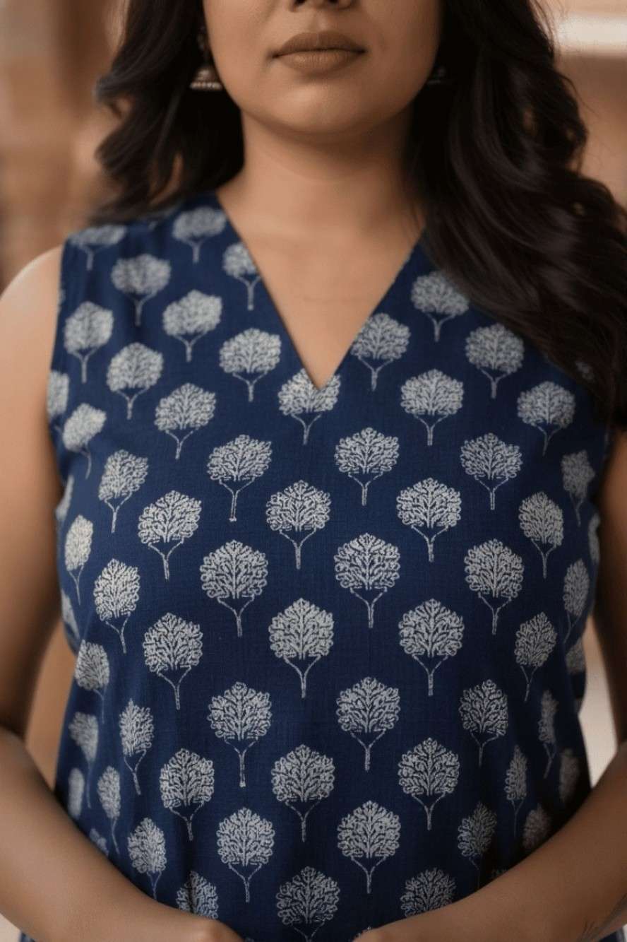 Neerja Sleeveless Kurti