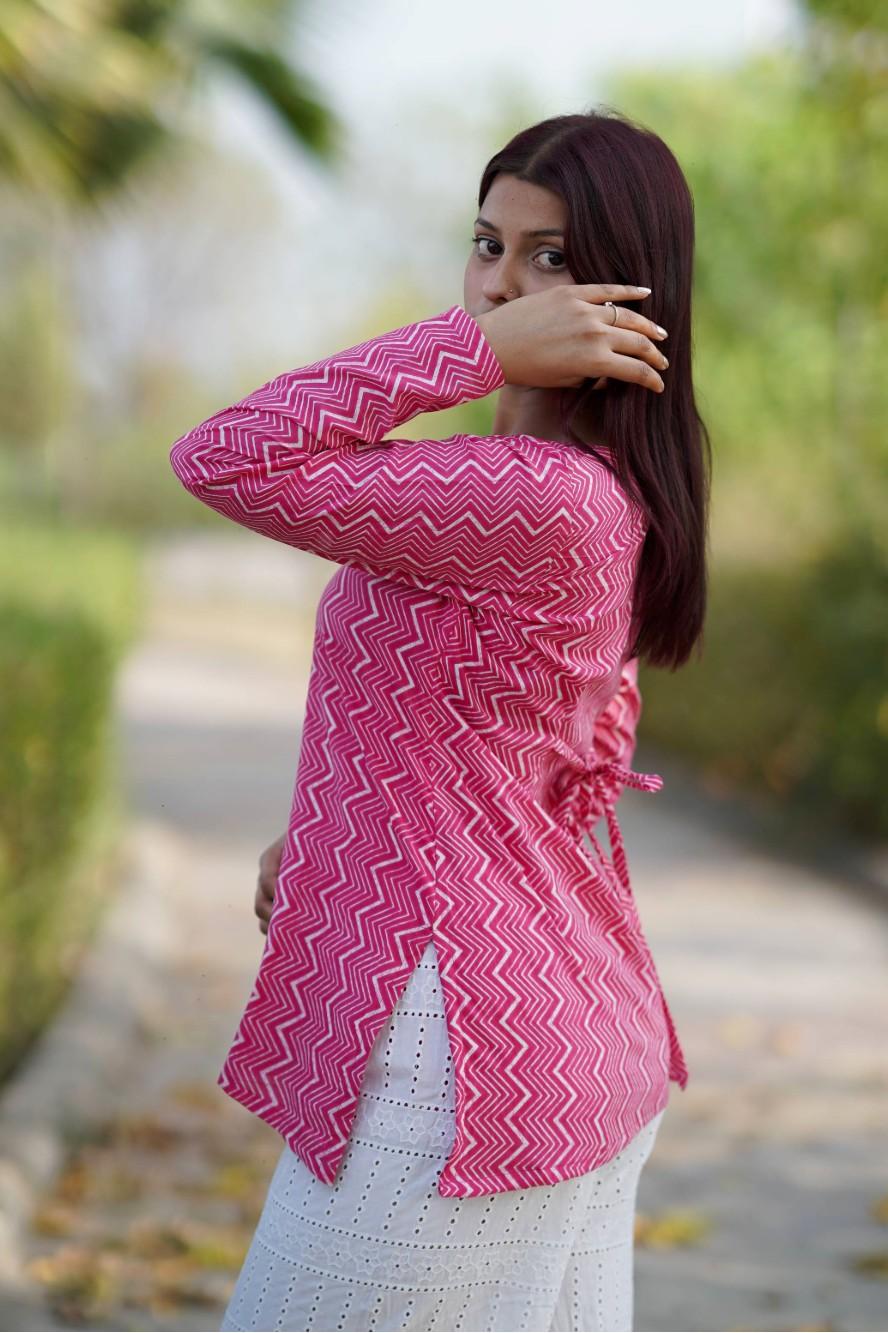 Leher Full Sleeves Kurti