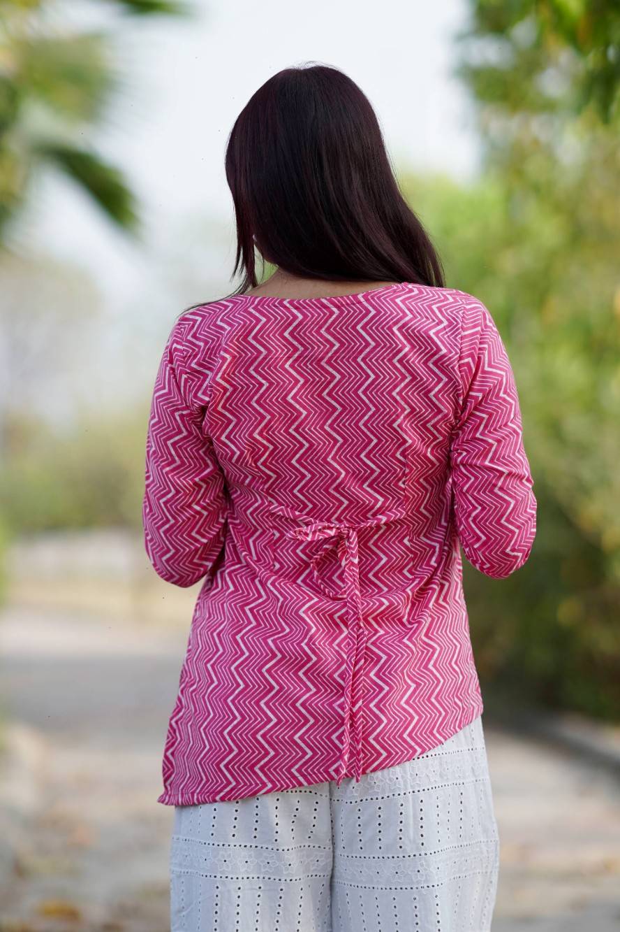 Leher Full Sleeves Kurti