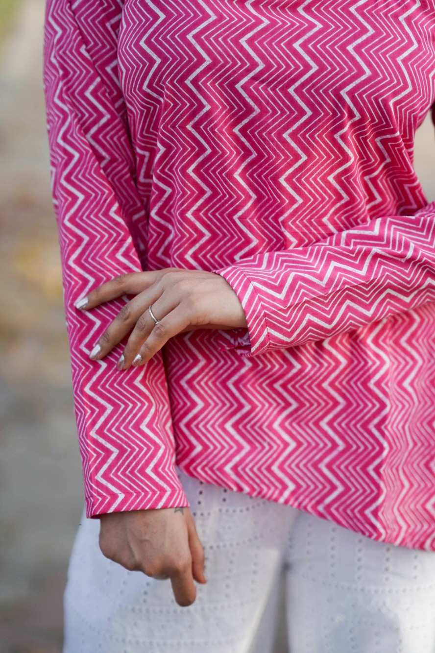 Leher Full Sleeves Kurti