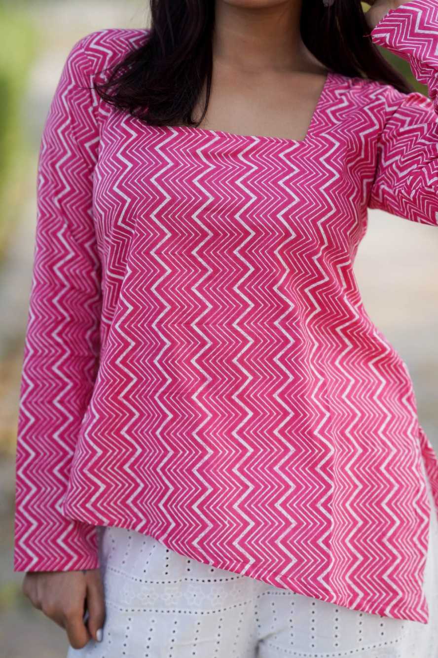 Leher Full Sleeves Kurti